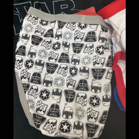 Disney Star Wars 4pc Boys Underwear Set. 1 T-Shirt 3 Briefs 100% Cot NWT - Picture 11 of 11